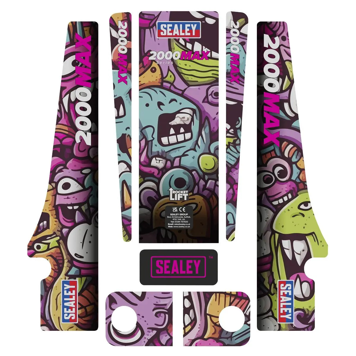 Sealey 2 Tonne Low Entry Profile Trolley Jack Rocket Lift White 6 Custom Designs  White Rose Tools