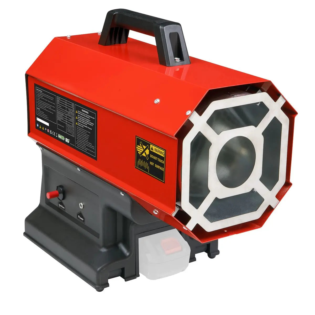 Sealey 230V Space Warmer® Propane Heater 30,000-68,000Btu/hr (9-20kW) with 20V 4Ah Kit