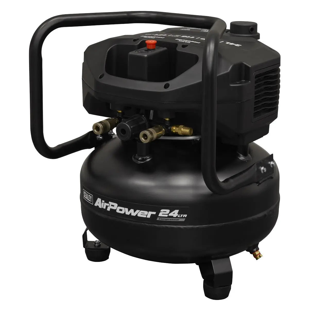 Sealey 24L Oil Free Belt Drive Vertical Compressor 2hp White Rose Tools
