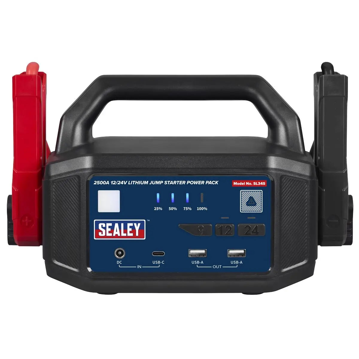 Sealey 2500A 12/24V Lithium Jump Starter Power Pack White Rose Tools