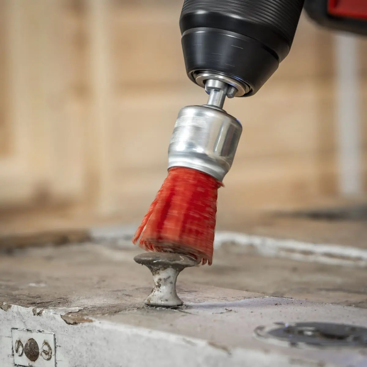 Sealey 25mm Nylon Filament End Brush with 6mm Shaft  White Rose Tools