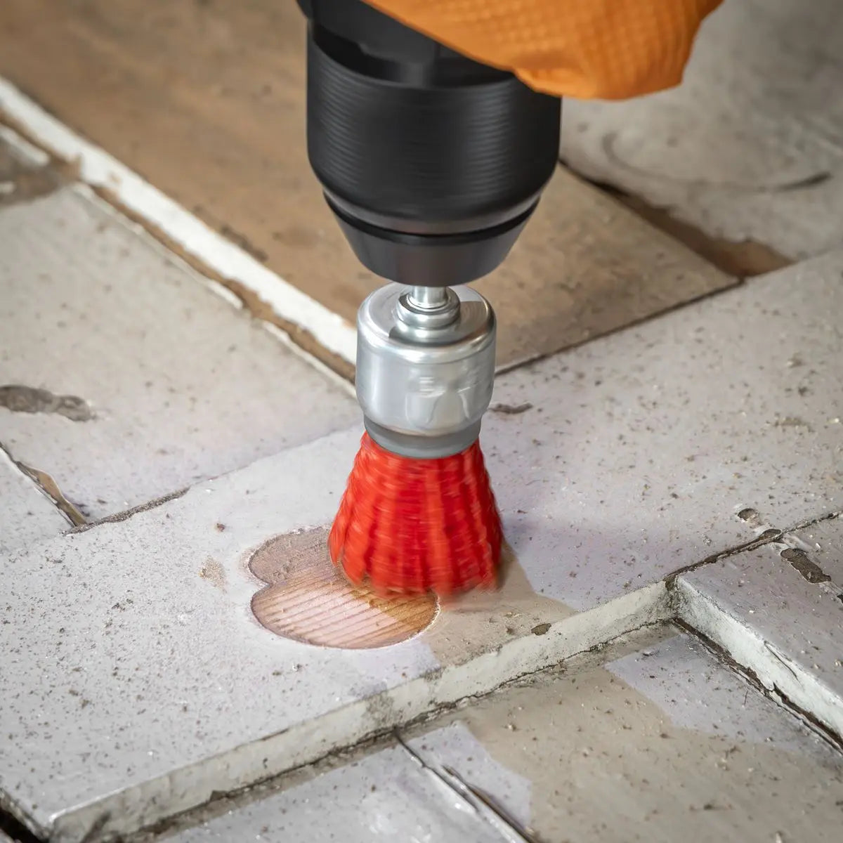 Sealey 25mm Nylon Filament End Brush with 6mm Shaft  White Rose Tools