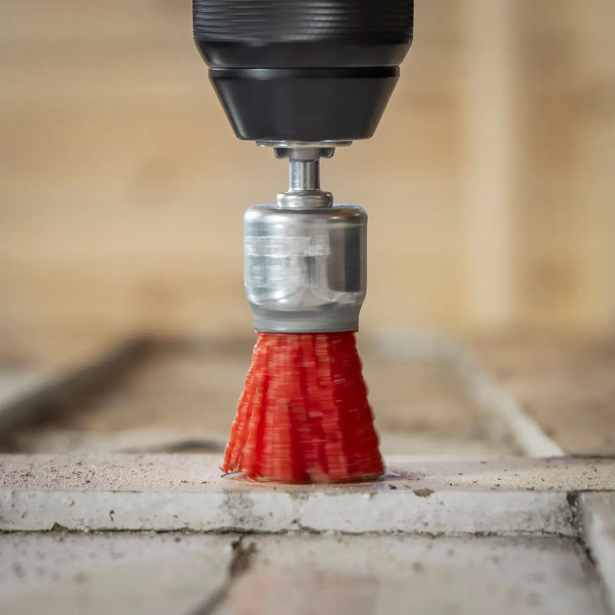 Sealey 25mm Nylon Filament End Brush with 6mm Shaft  White Rose Tools