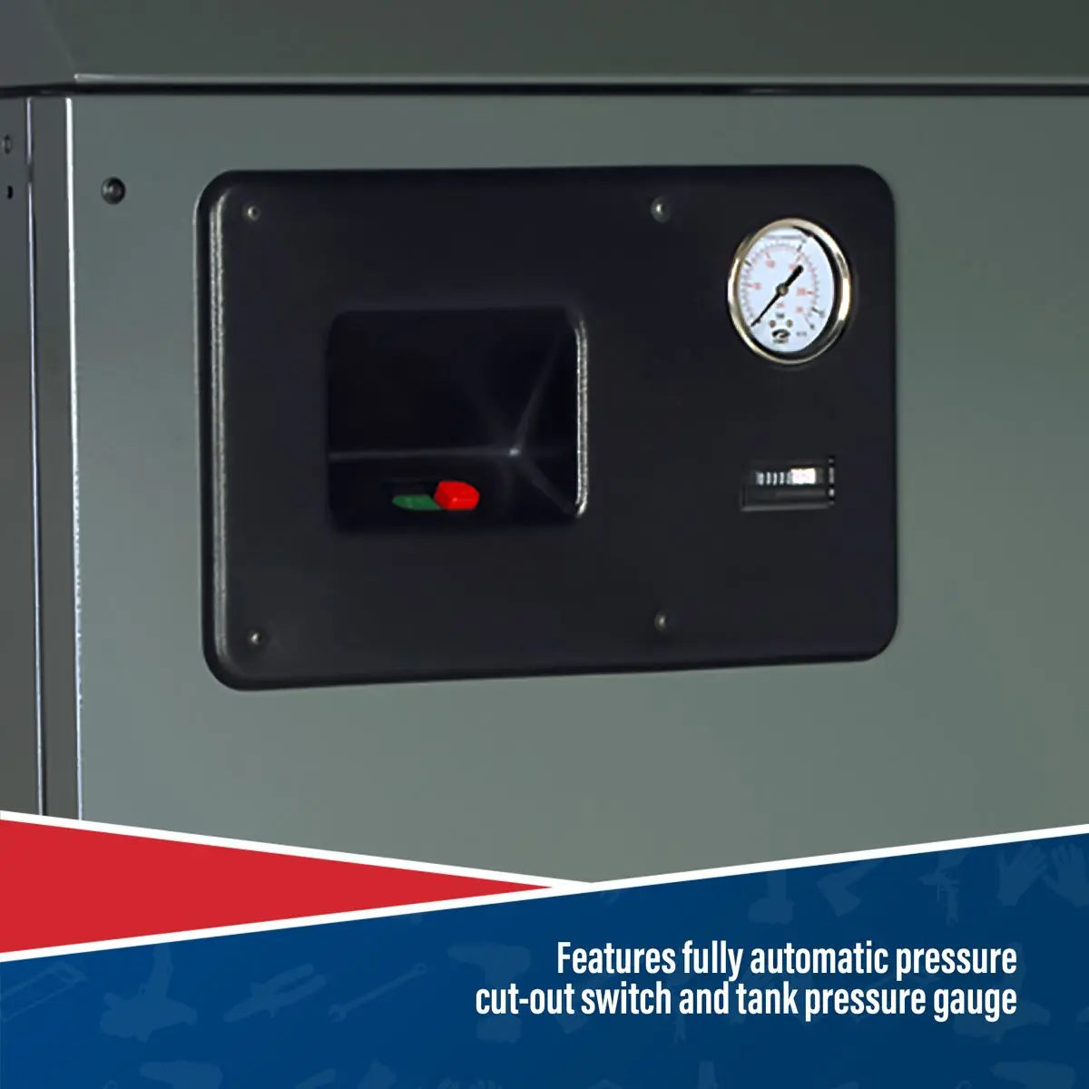 Sealey 270L Low Noise Belt Drive Air Compressor with Cast Cylinders 5.5hp 3ph 2-Stage