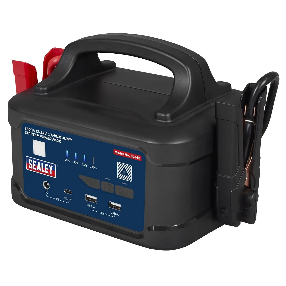 Sealey 3500A 12/24V Lithium Jump Starter Power Pack White Rose Tools