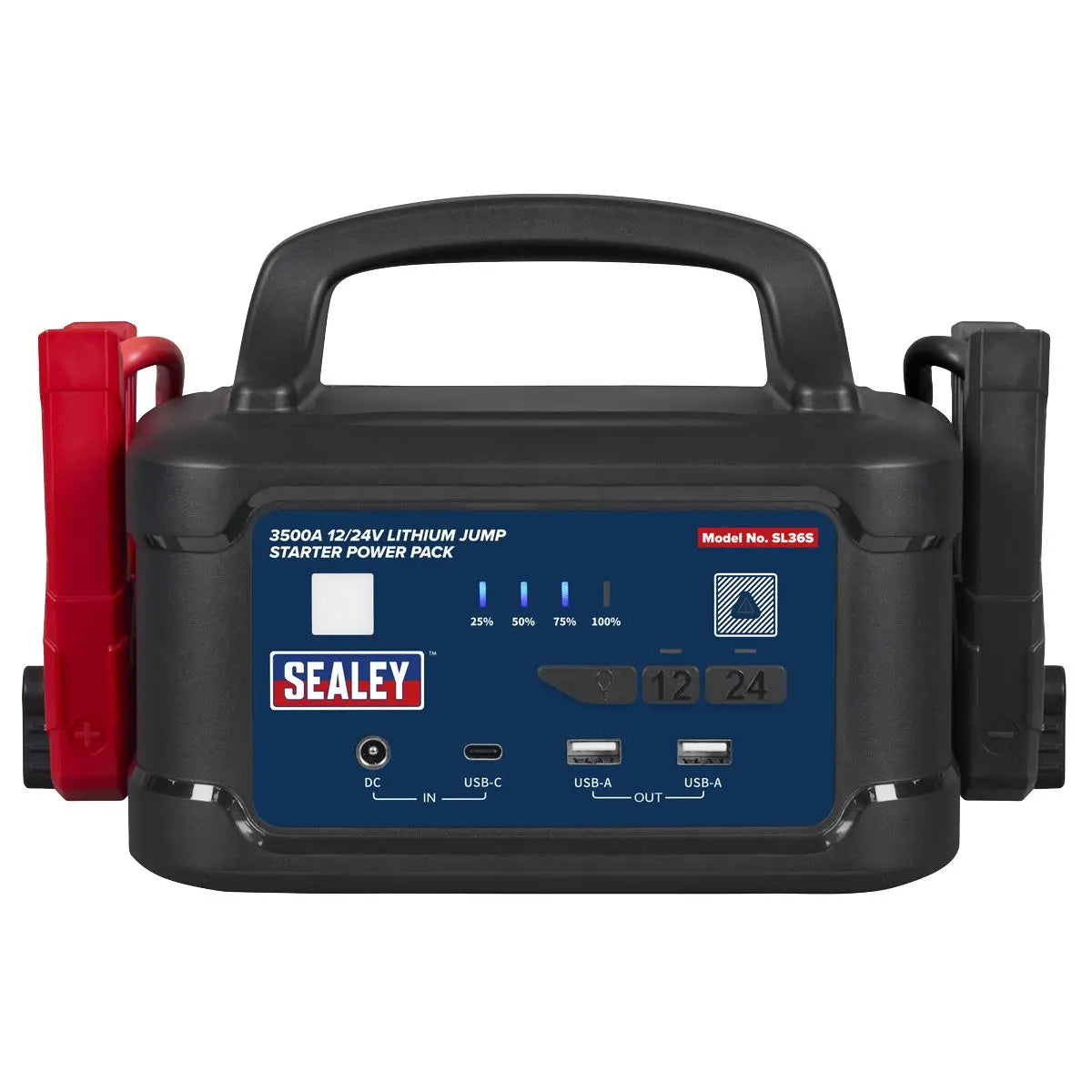 Sealey 3500A 12/24V Lithium Jump Starter Power Pack White Rose Tools