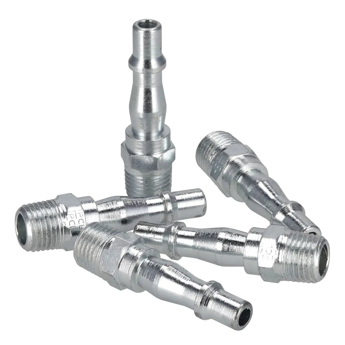 Sealey 5 Pack 1/4" BSPT Male Screwed Bayonet Adaptor Air Line Fitting Connector