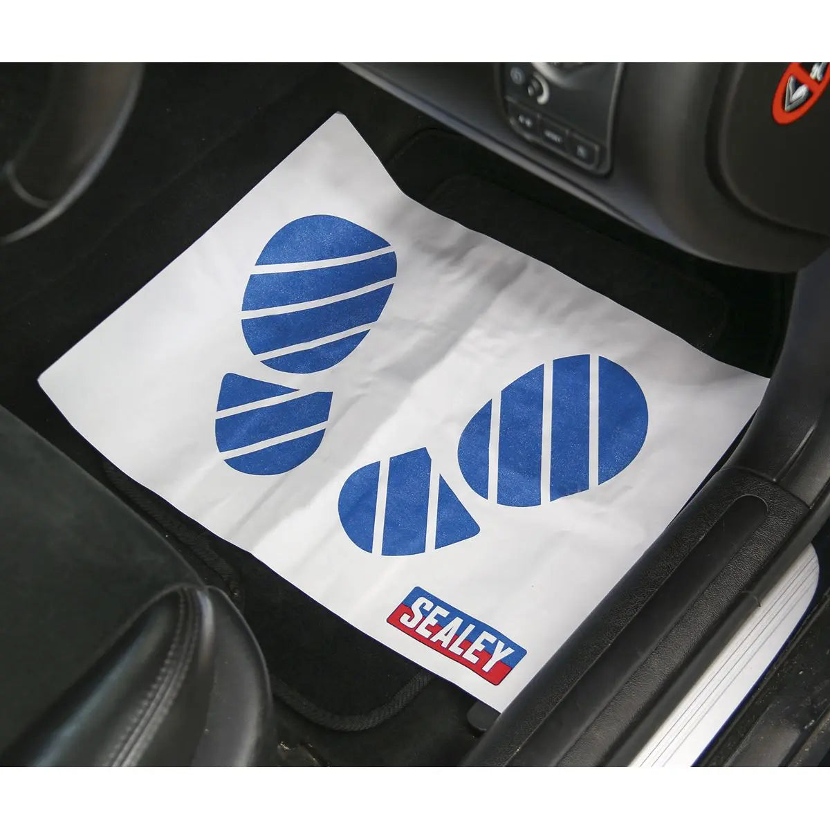 Sealey 5 in 1 Disposable Car Interior Protection Kit - Box of 50 Sets Seat Cover
