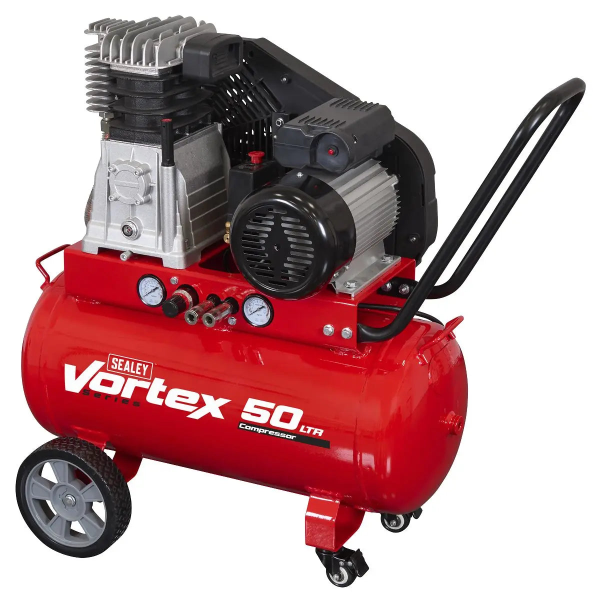 Sealey 50L Belt Drive Air Compressor with Cast Cylinders & Wheels 3hp
