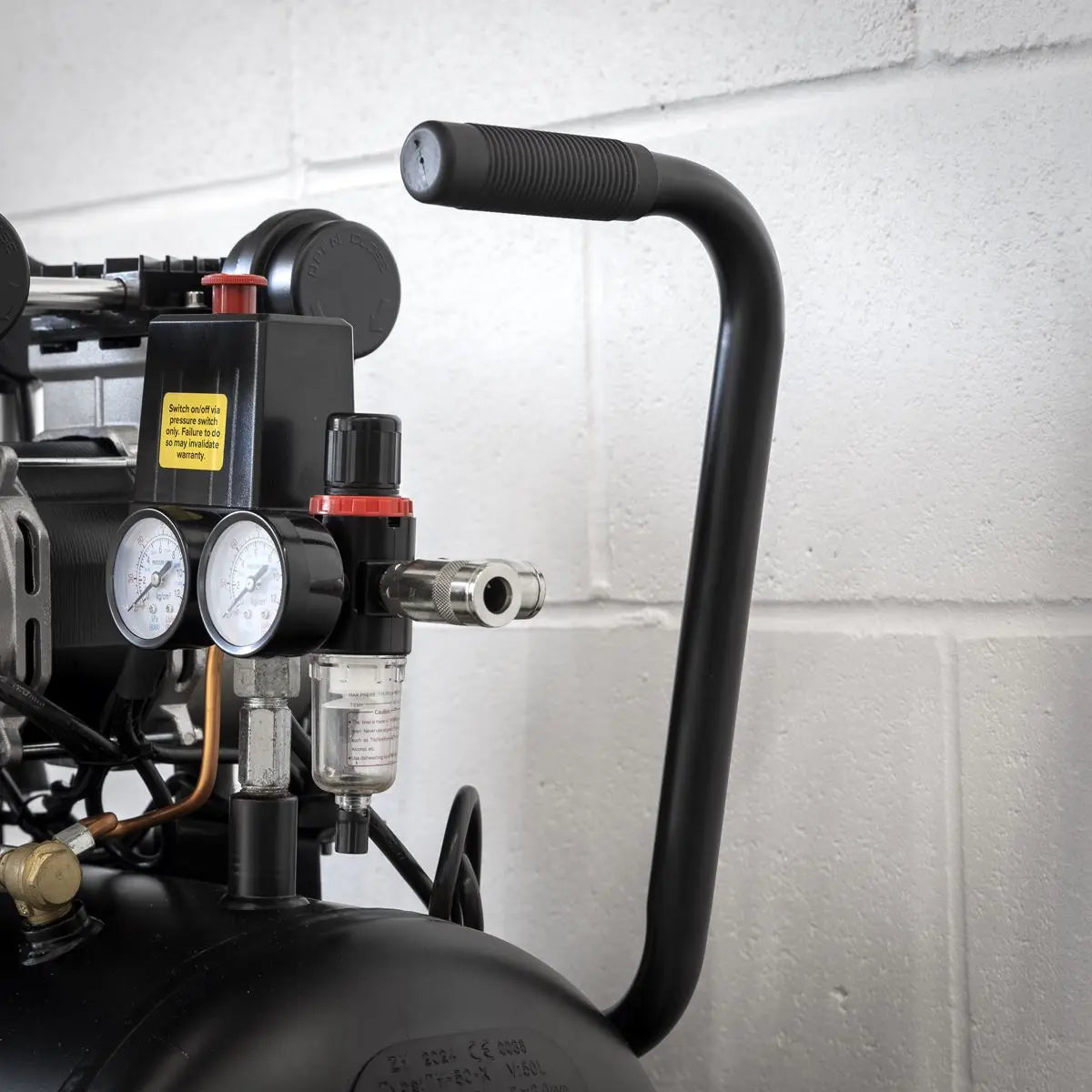 Sealey 50L Low Noise Oil Free Direct Drive Air Compressor 2 x 2hp  White Rose Tools