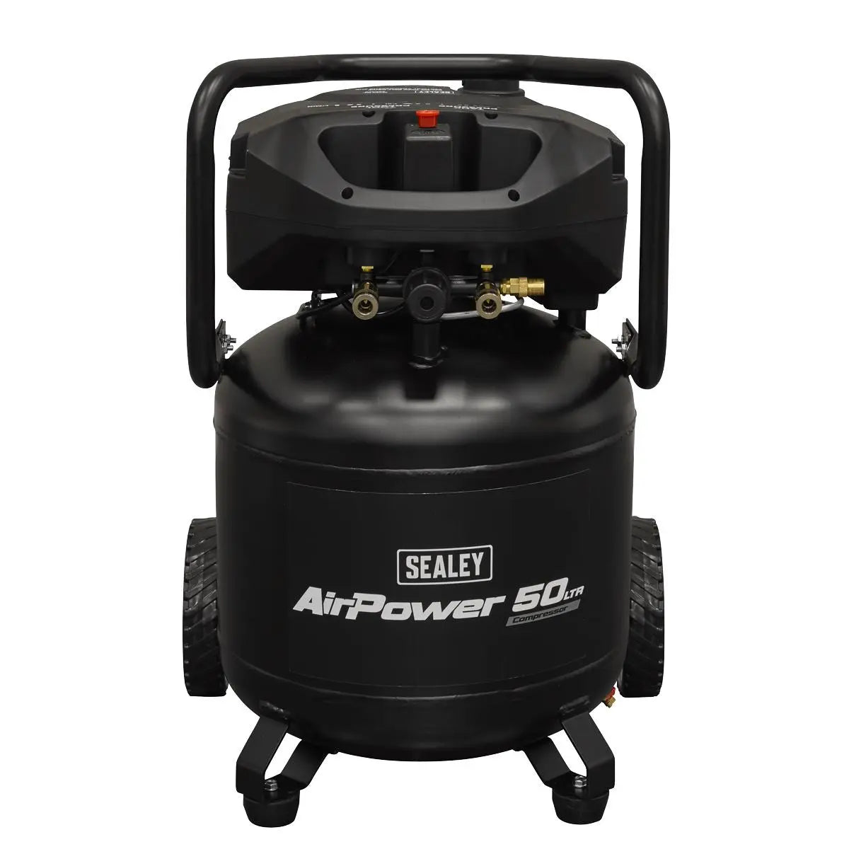 Sealey 50L Oil Free Belt Drive Vertical Compressor 2hp White Rose Tools
