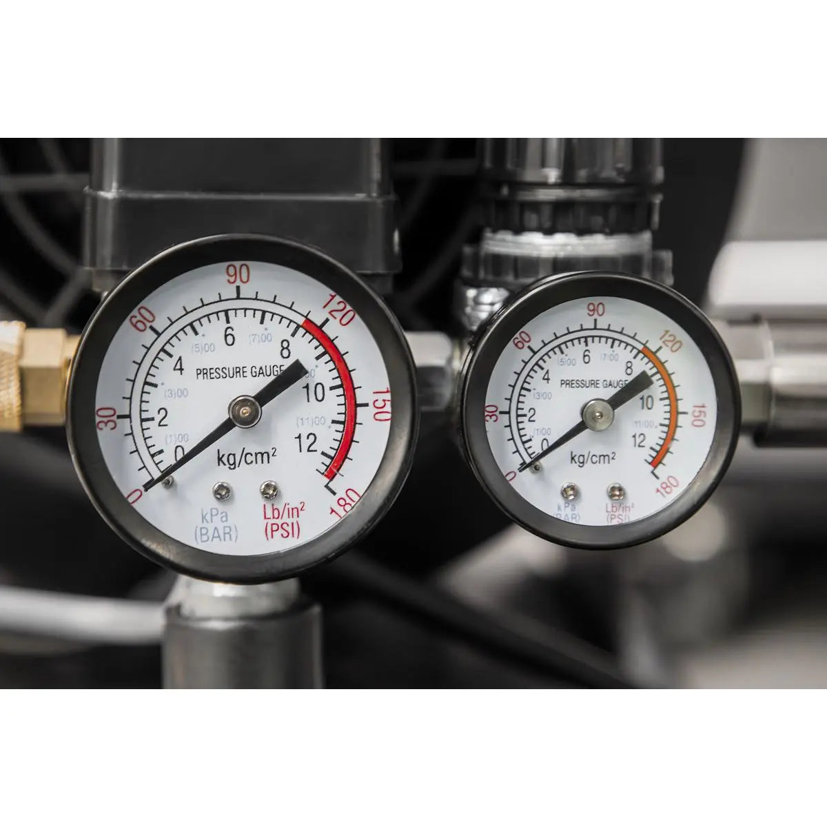 Sealey 50L V-Twin Direct Drive Air Compressor 3hp with Air Accessory Kit White Rose Tools