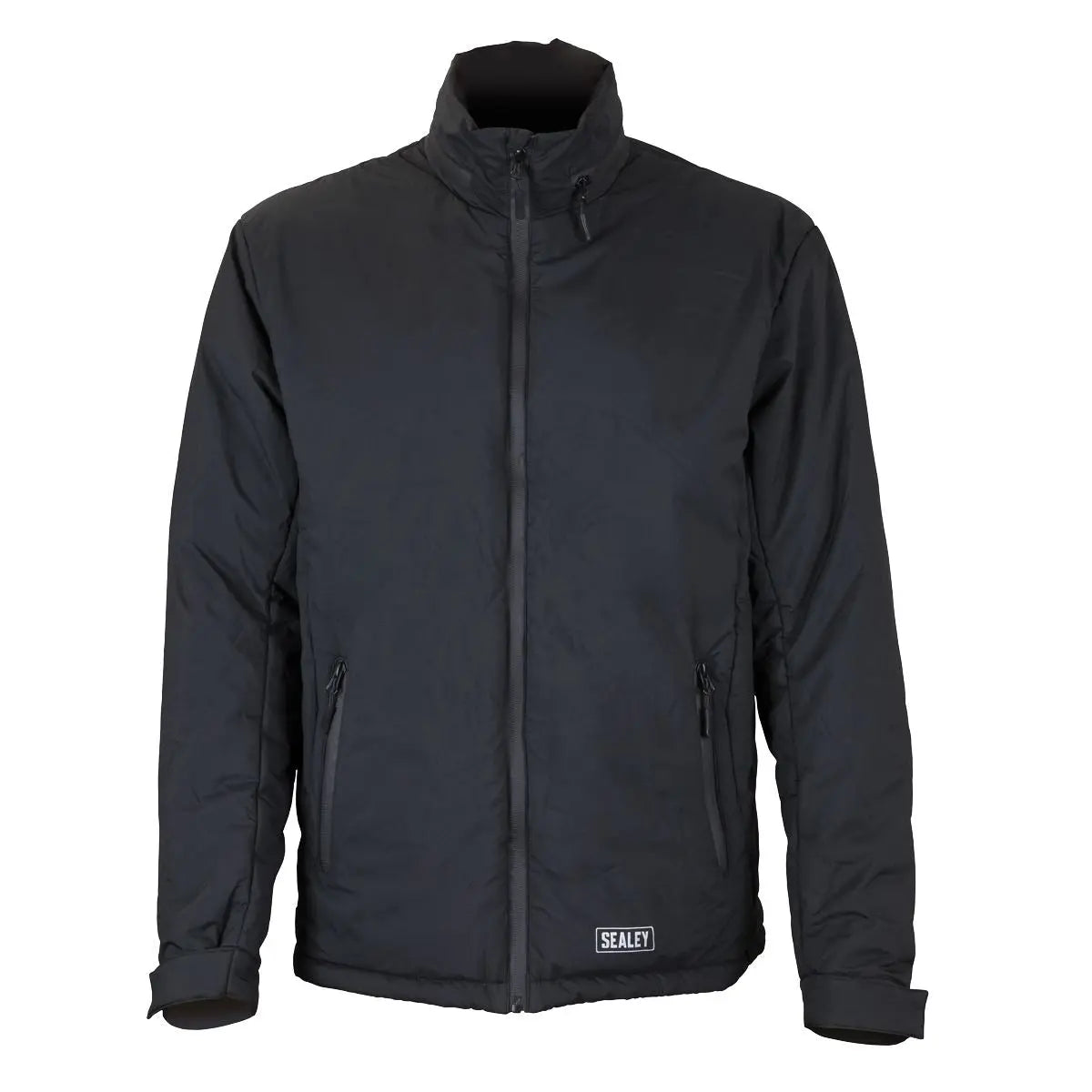 Sealey 5V Heated Rain Jacket with Power Bank 20Ah - Large White Rose Tools