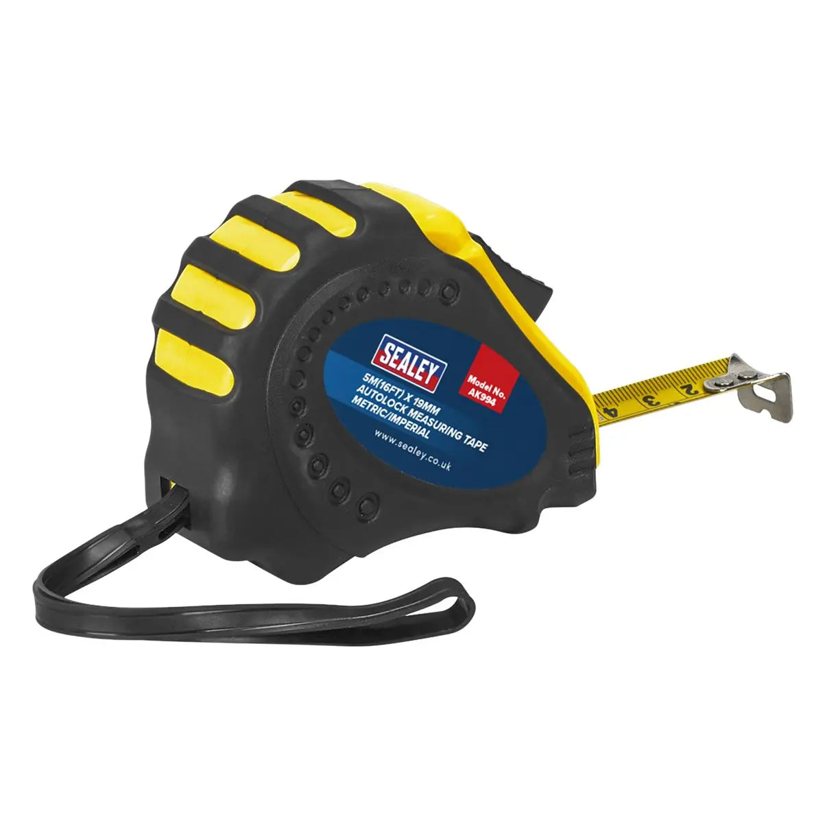 Sealey 5m Autolock Tape Measure 19mm Blade Metric/Imperial