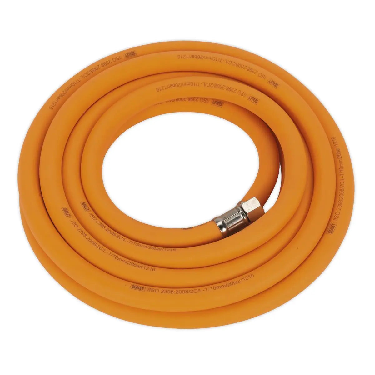 Sealey 5m x Ø10mm Hybrid High Visibility Air Hose with 1/4" BSP Unions