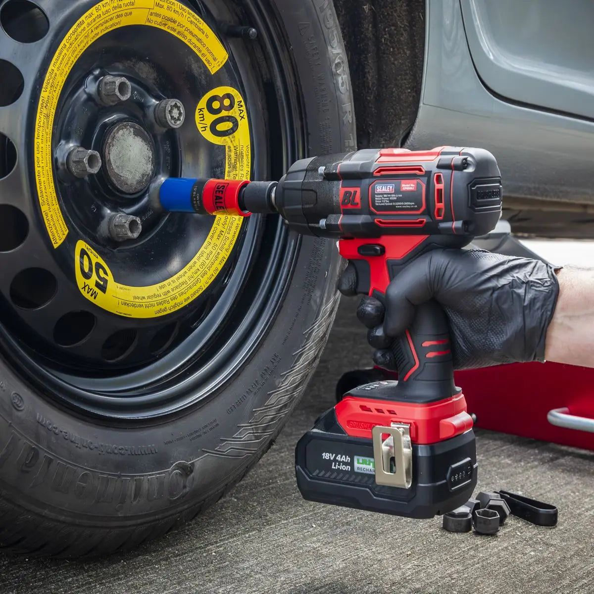 Sealey 5pc Double Ended Impact Socket Set 1/2"Sq Drive Alloy Wheel 18.5 x 19.5, 19 x 21, 21 x 21.5, 22 x 22.5mm White Rose Tools