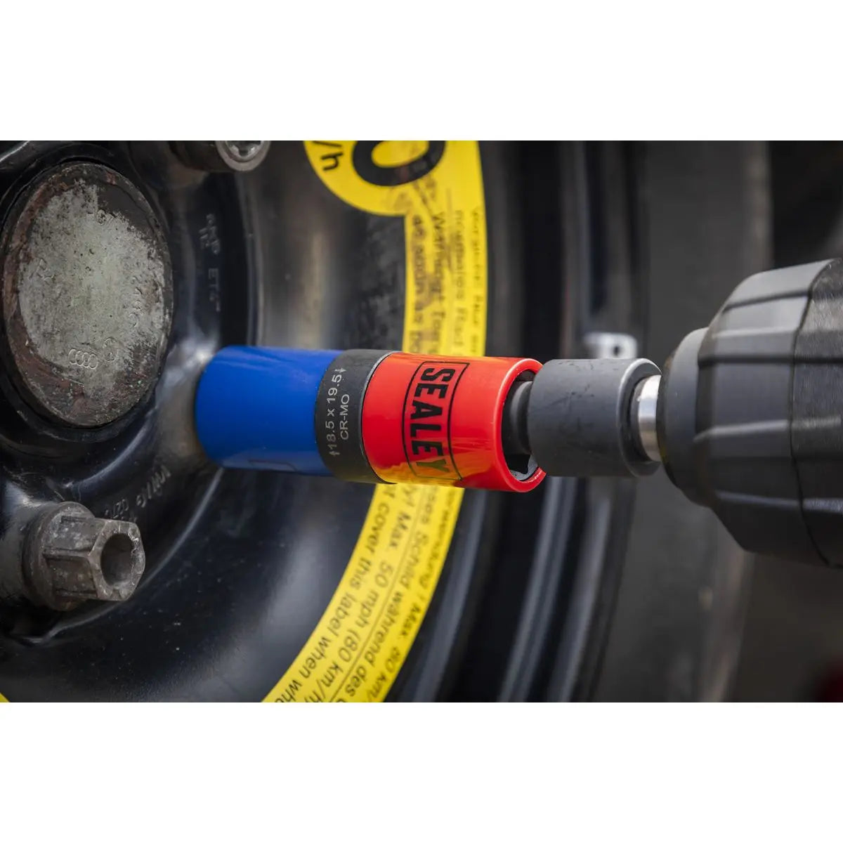 Sealey 5pc Double Ended Impact Socket Set 1/2"Sq Drive Alloy Wheel 18.5 x 19.5, 19 x 21, 21 x 21.5, 22 x 22.5mm White Rose Tools