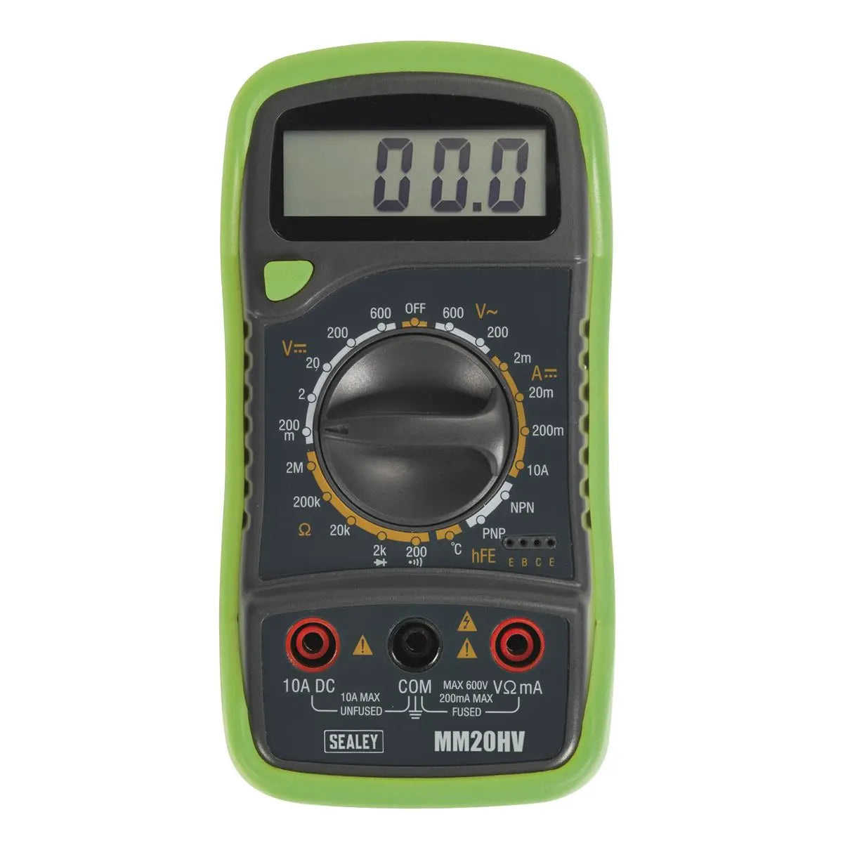 Sealey 8 Function Digital Multimeter with Thermocouple HV AC DC Current White Rose Tools
