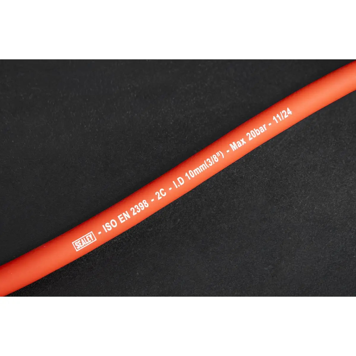 Sealey 8m Retractable Rubber Air Hose with Steel Reel 10mm ID White Rose Tools