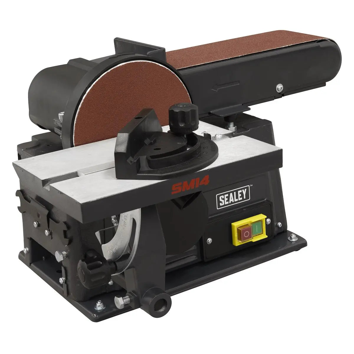 Sealey 915 x 100mm Belt/150mm Disc Sander 500W/230V White Rose Tools