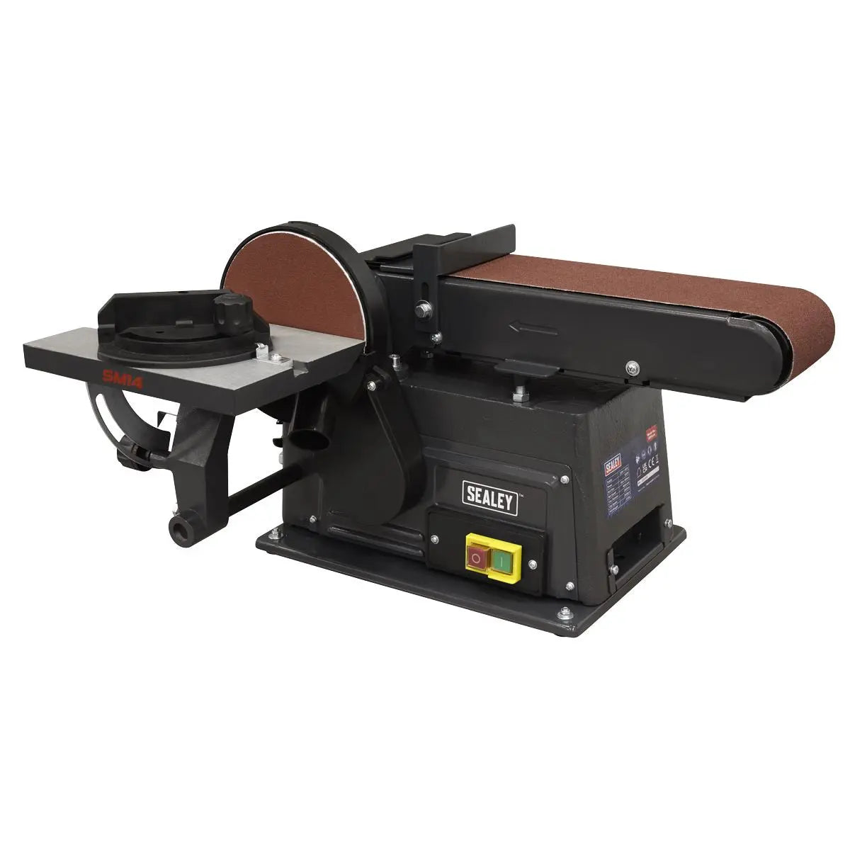 Sealey 915 x 100mm Belt/150mm Disc Sander 500W/230V White Rose Tools