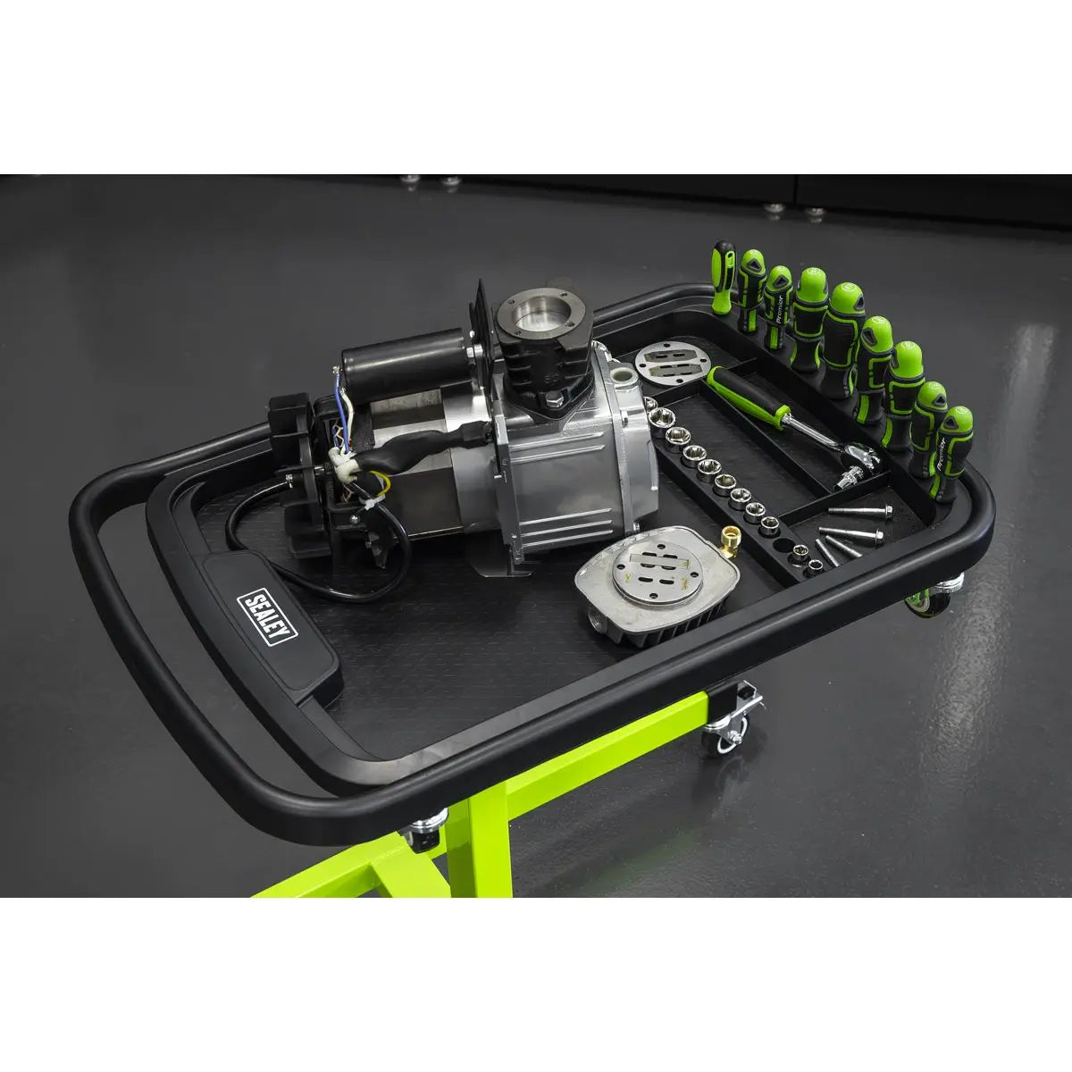 Sealey Adjustable-Height Mobile Workstation with Removeable Top Tray White Rose Tools