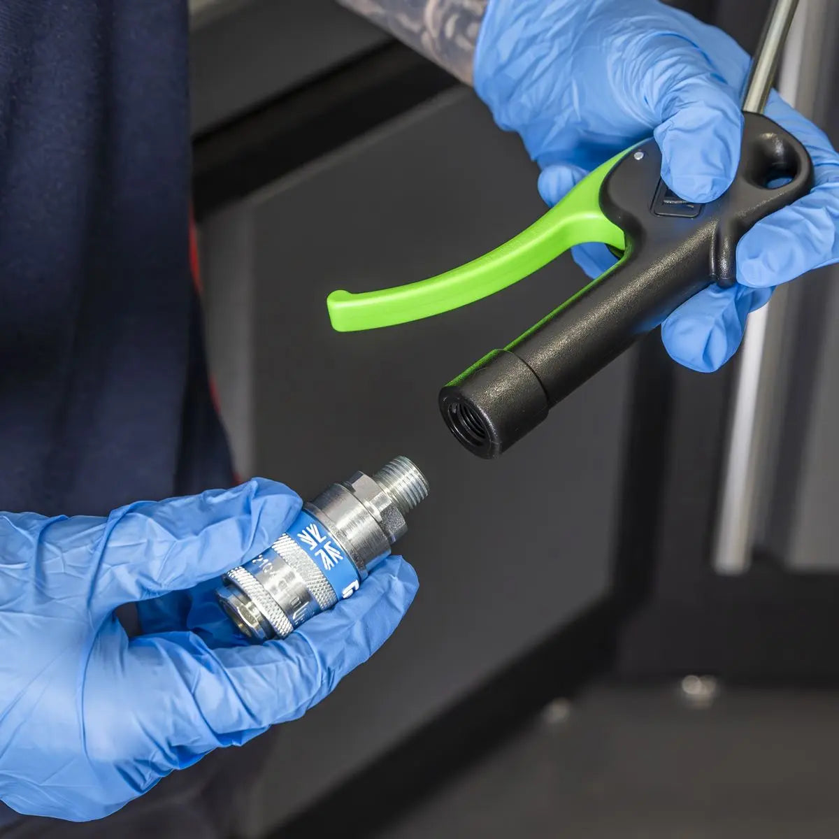 Sealey Air Blow Gun Bent Pipe Ø8mm 480mm with 1/4"BSP Air Inlet White Rose Tools