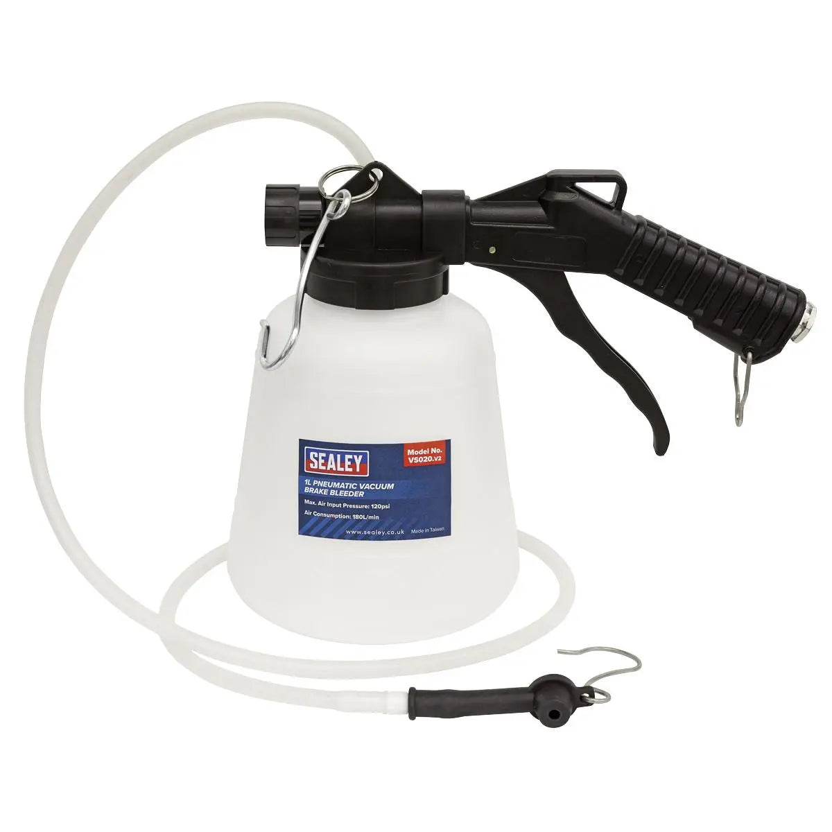Sealey Air Brake and Clutch Bleeder Vacuum Type 1 Litre 1/4" BSP