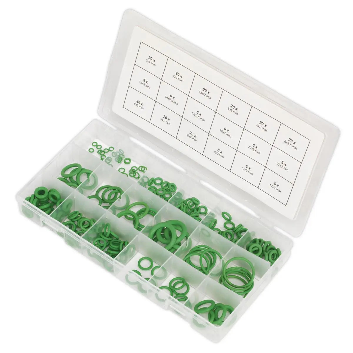 Sealey Air Conditioning Rubber O-Ring Assortment 225pc - Metric
