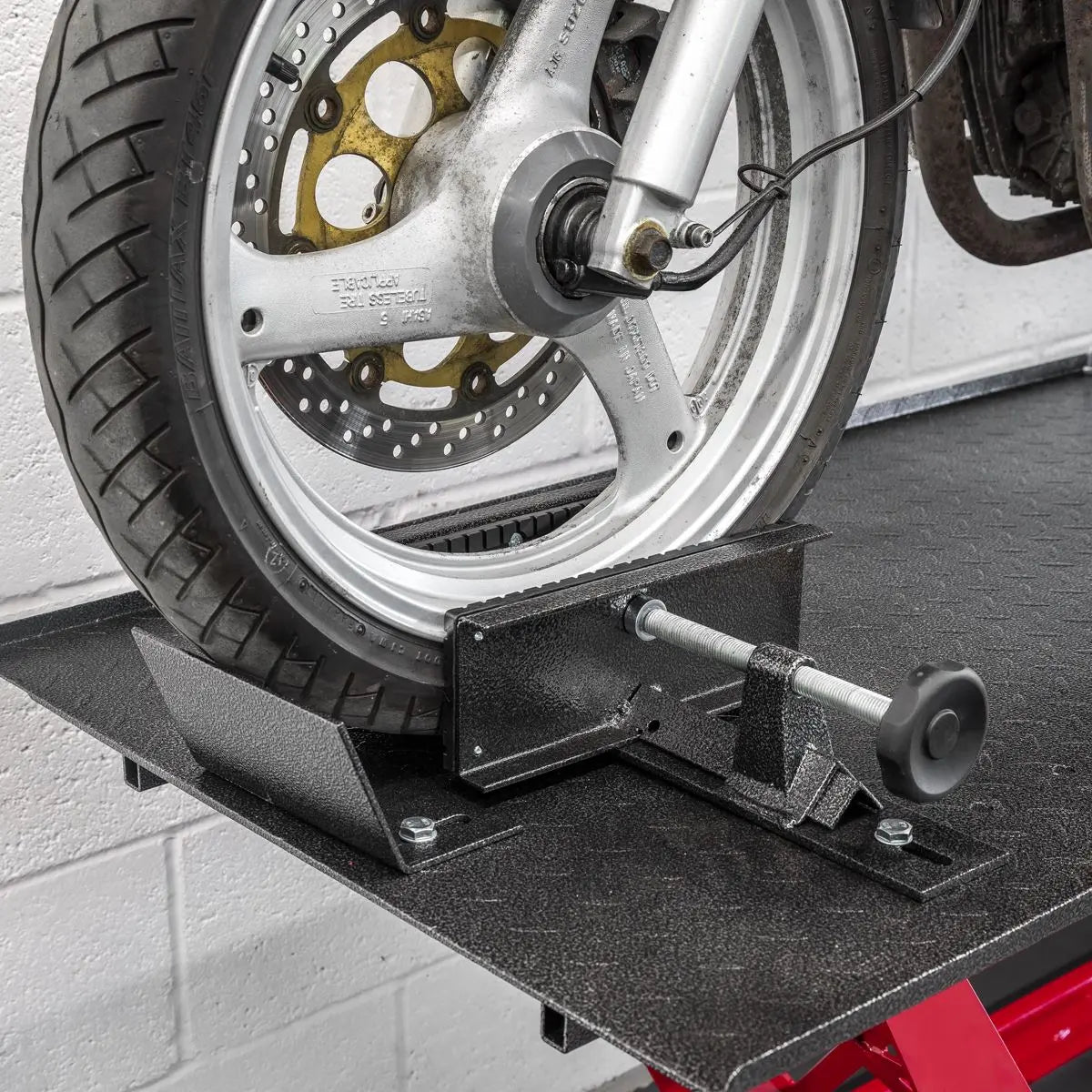 Sealey Air/Hydraulic Motorcycle Lift 454kg Capacity White Rose Tools