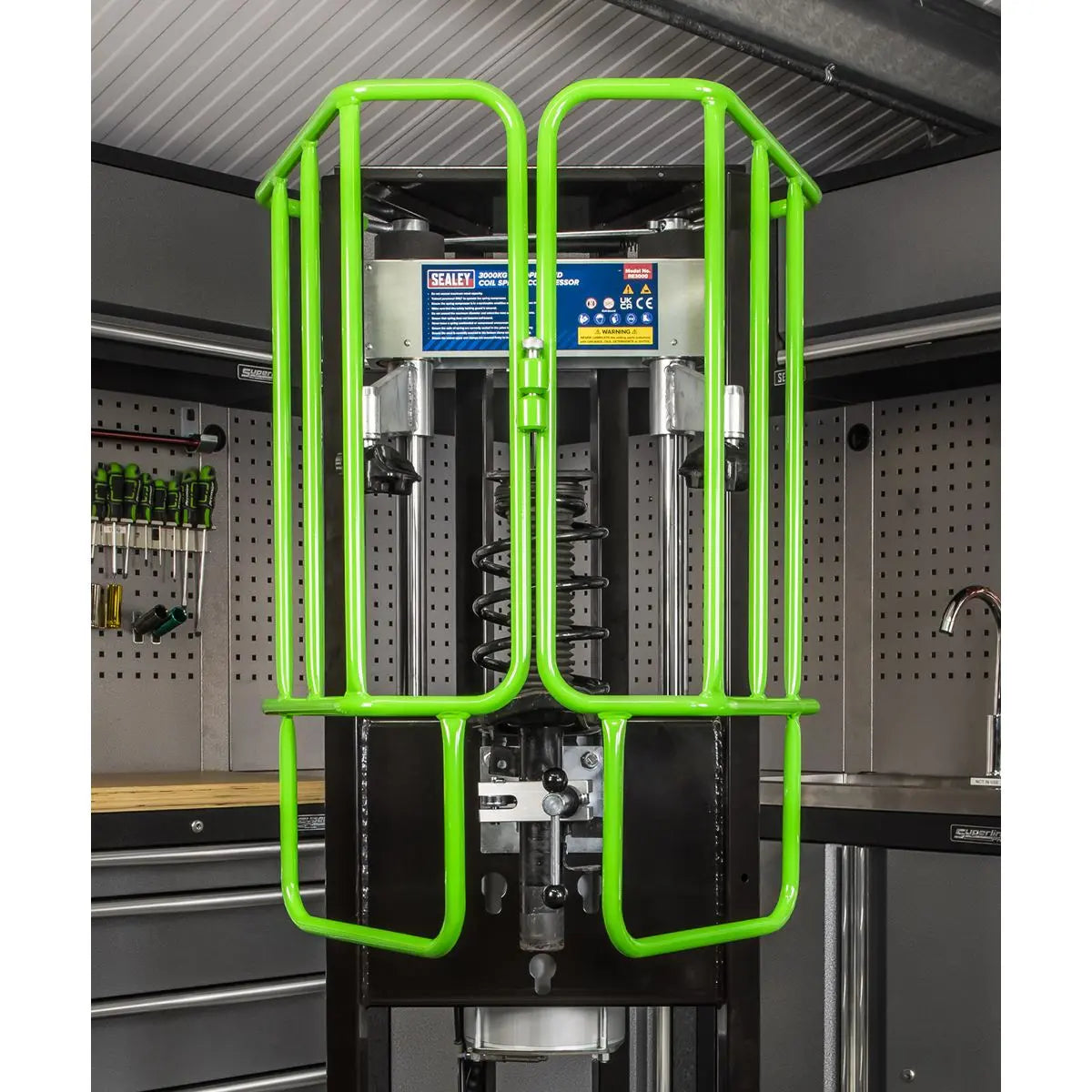 Sealey Air Operated Coil Spring Compressor 3000kg White Rose Tools