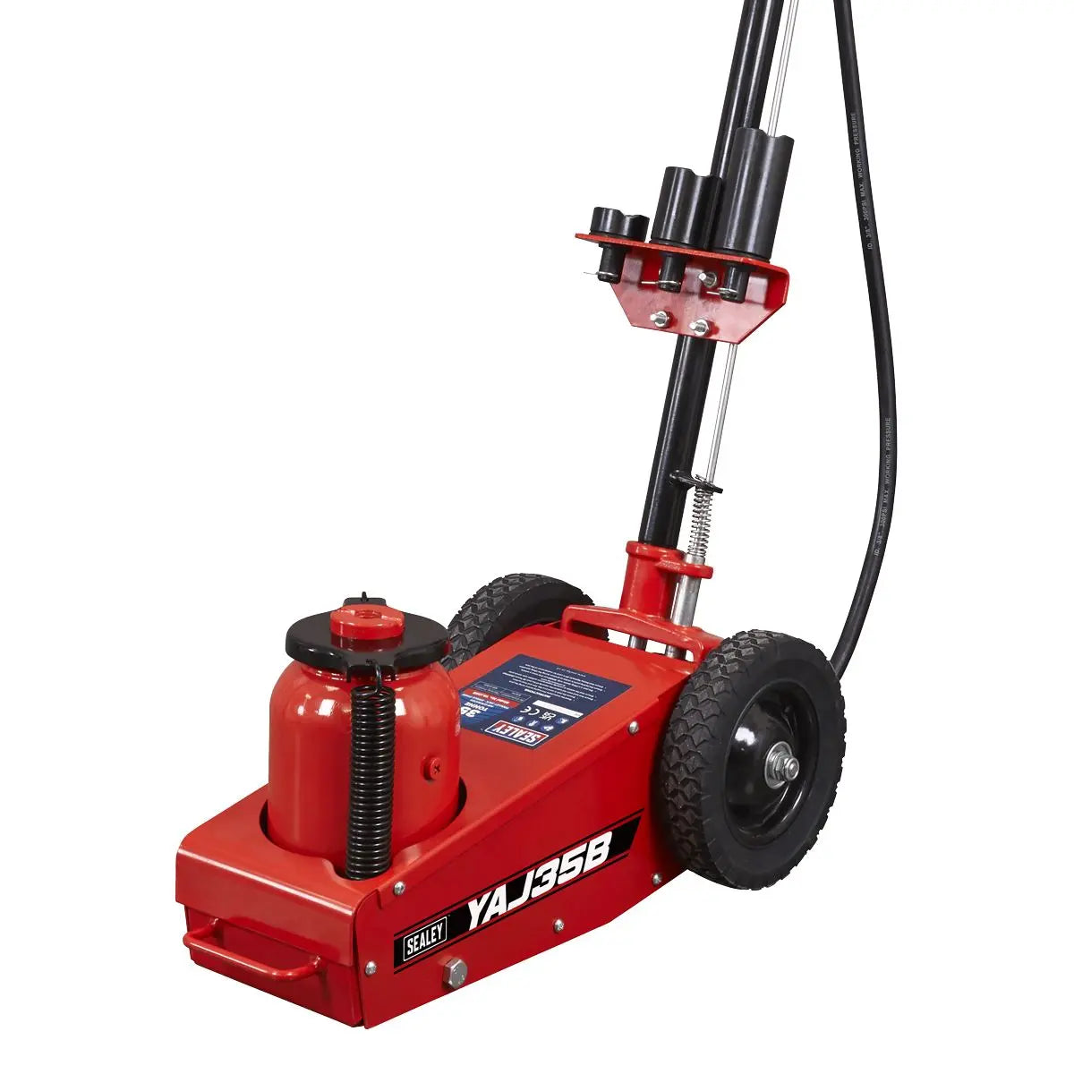 Sealey Air Operated Single Stage Trolley Jack 35 Tonne  White Rose Tools