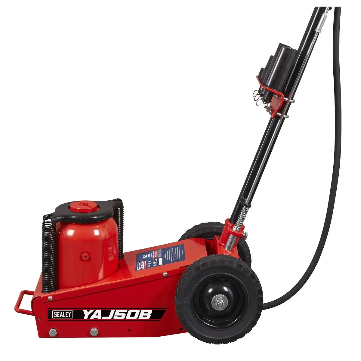 Sealey Air Operated Single Stage Trolley Jack 50 Tonne White Rose Tools