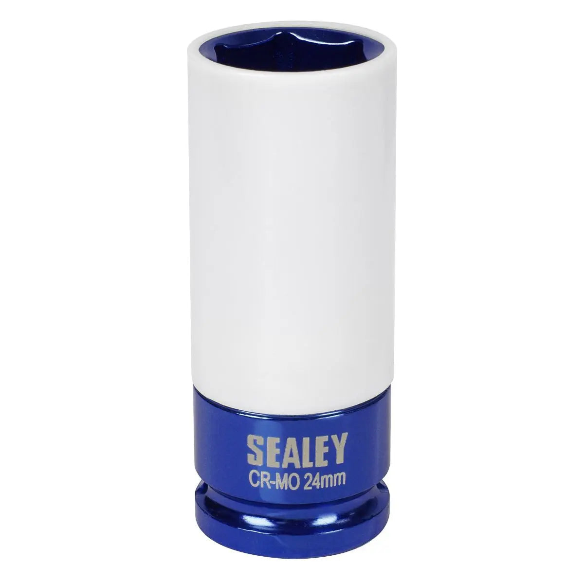 Sealey Alloy Wheel Impact Socket 1/2"Sq Drive 24mm White Rose Tools