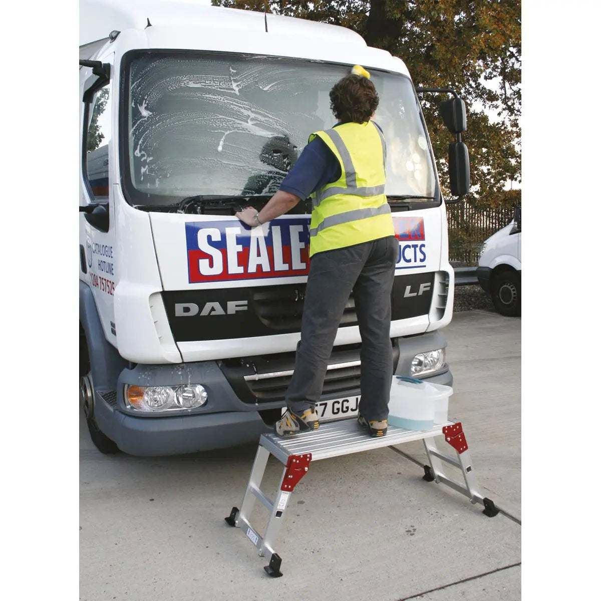 Sealey Aluminium Folding Platform 2-Tread EN 131-4