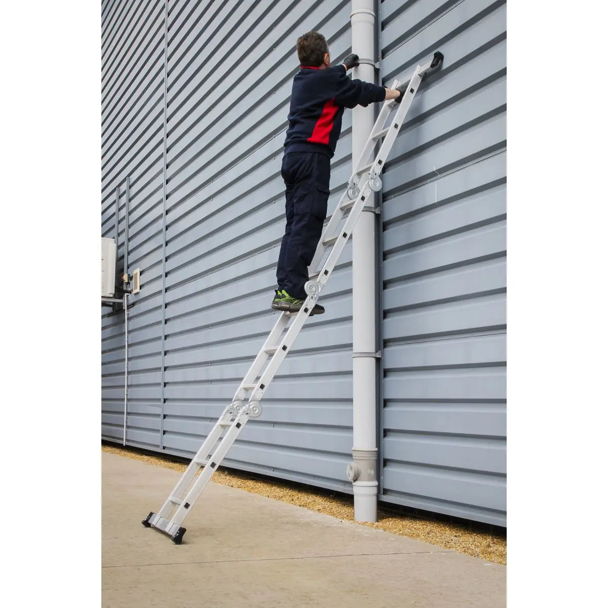 Sealey Aluminium Folding Platform Ladder 4-Way EN 131