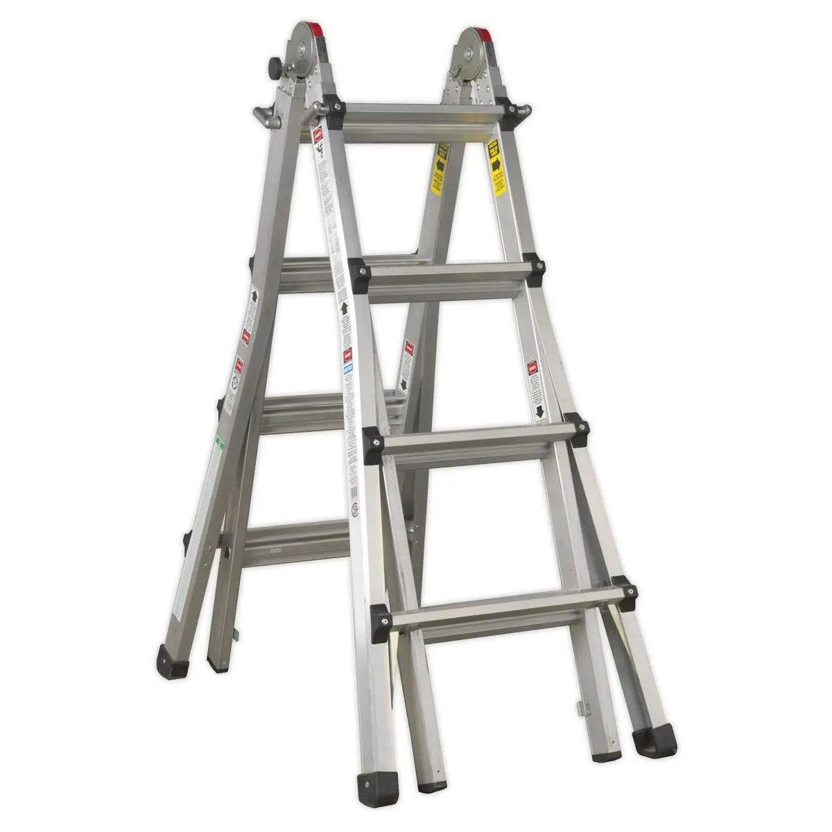 Sealey Aluminium Telescopic Ladder 4-Way EN 131 Adjustable Height