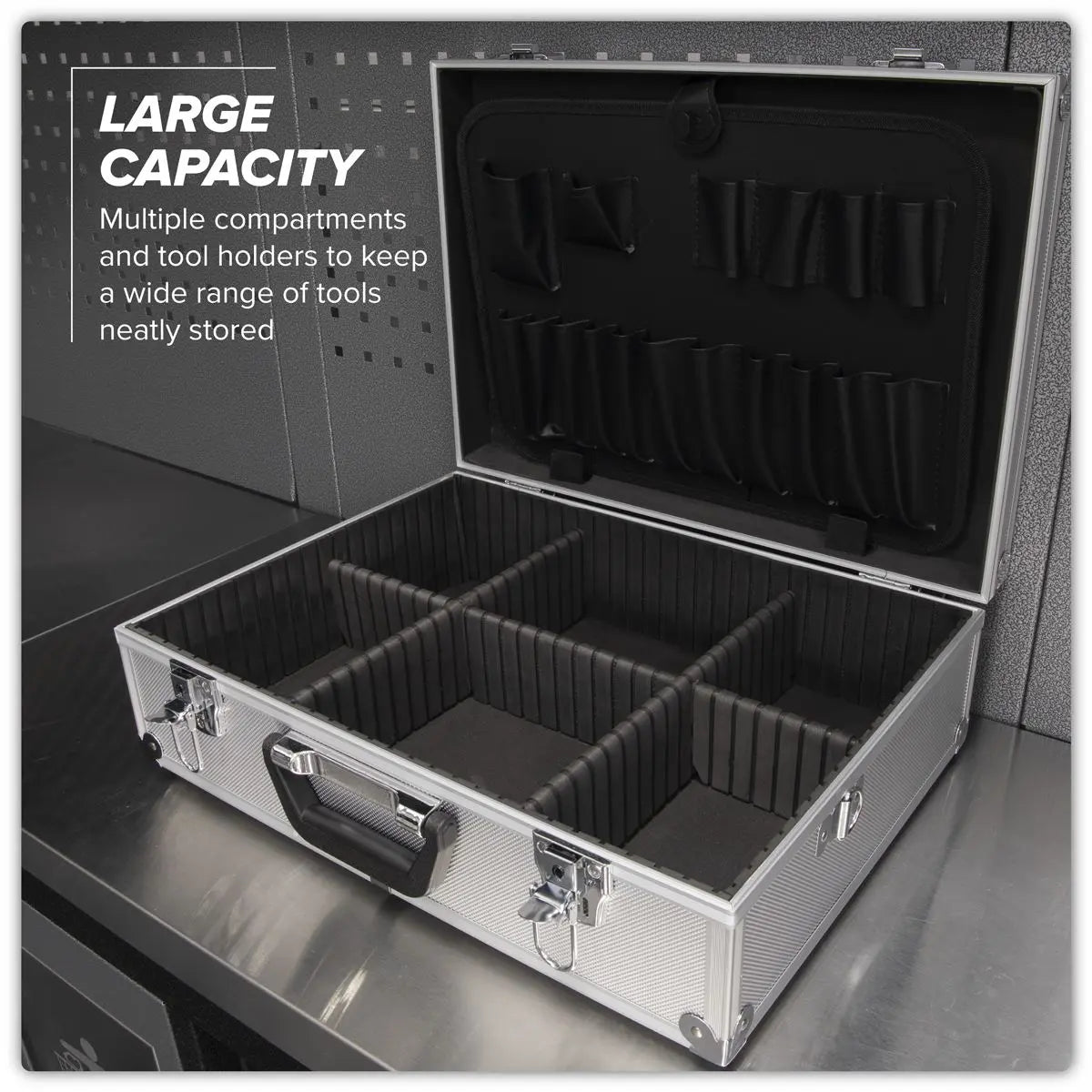 Sealey Aluminium Tool Case with Square Edges White Rose Tools