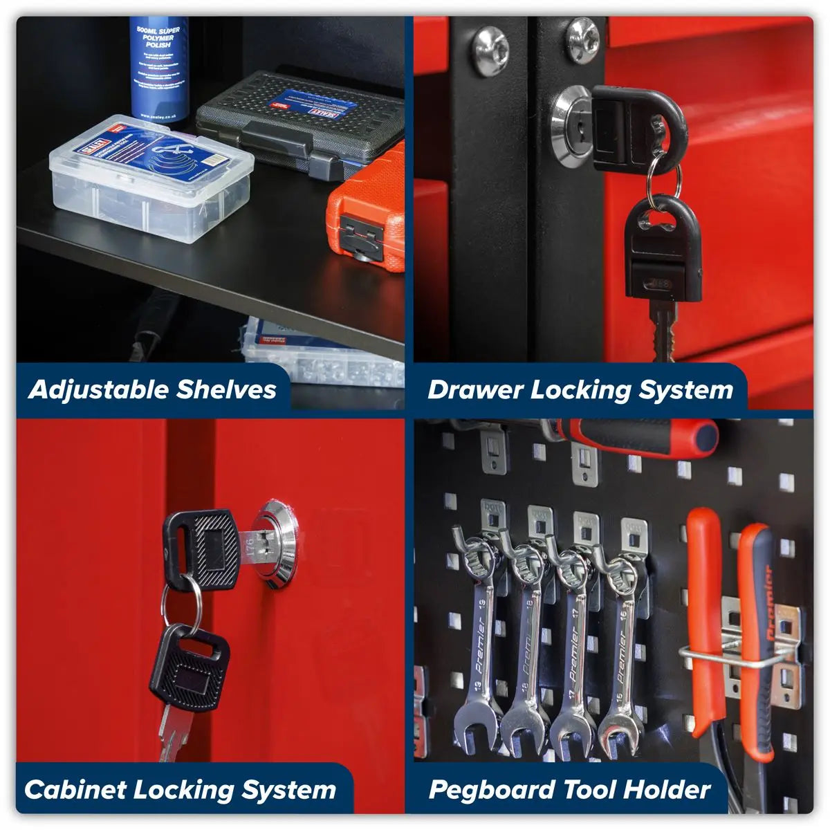 Sealey American Pro American PRO® 2.0m Storage System White Rose Tools