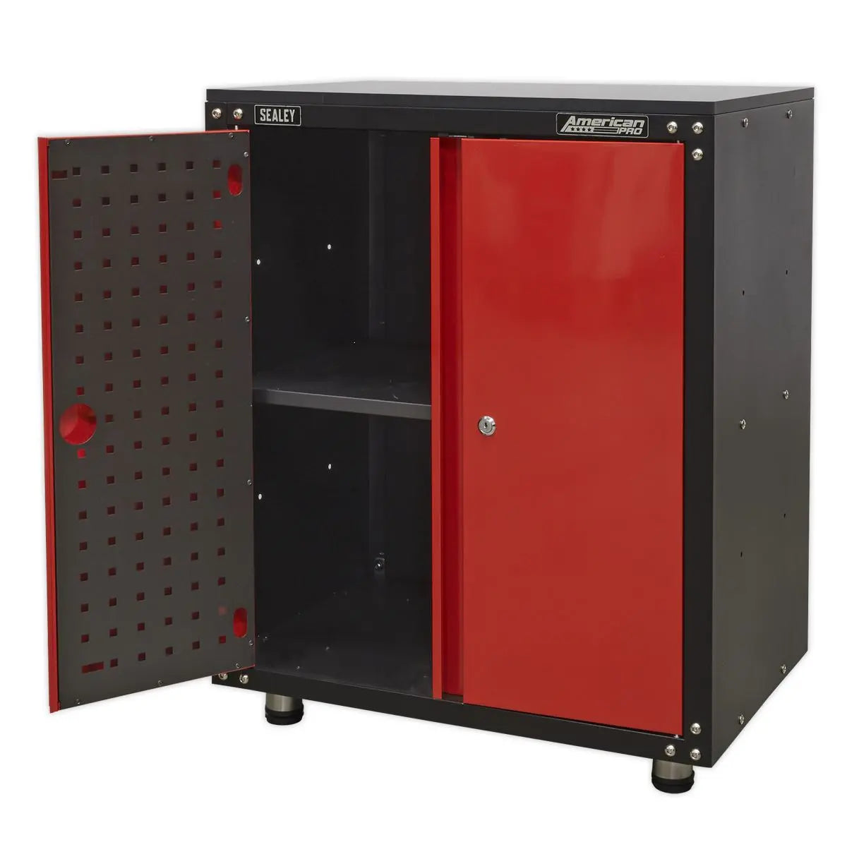 Sealey American Pro Modular 2 Door Cabinet with Worktop 665mm White Rose Tools