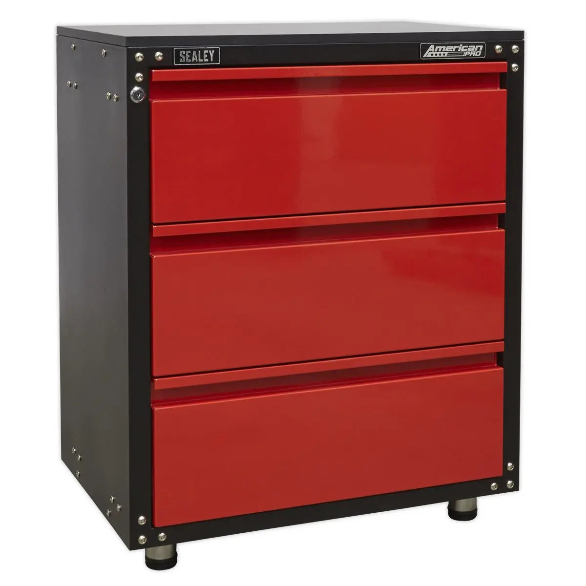 Sealey American Pro Modular 3 Drawer Cabinet with Worktop 665mm