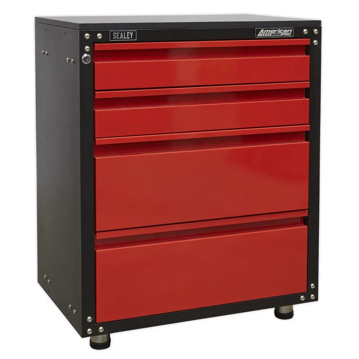 Sealey American Pro Modular 4 Drawer Cabinet with Worktop 665mm