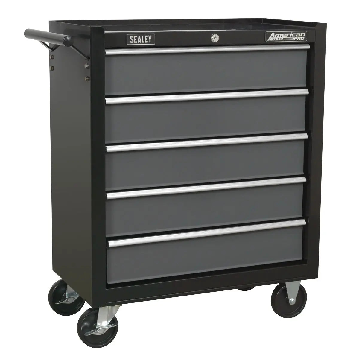 Sealey American Pro Rollcab 5 Drawer with Ball-Bearing Slides - Black/Grey