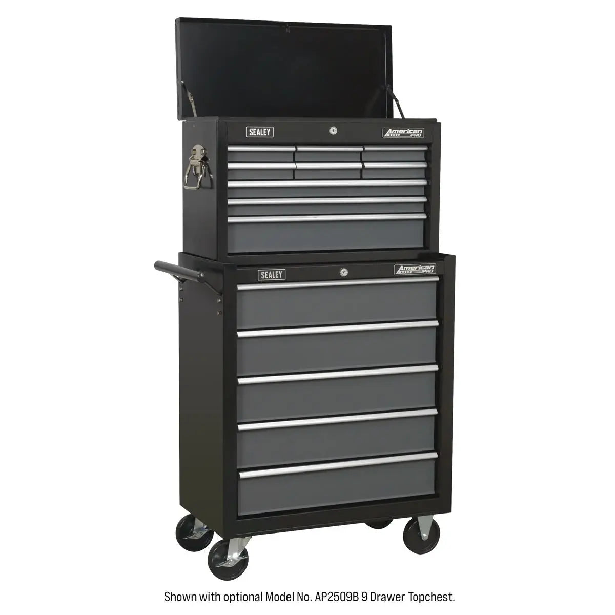 Sealey American Pro Rollcab 5 Drawer with Ball-Bearing Slides - Black/Grey