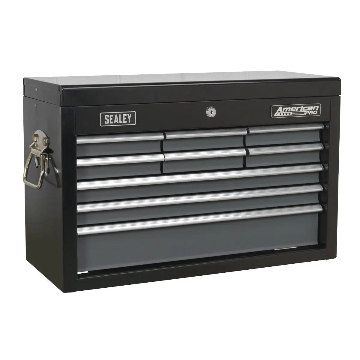Sealey American Pro Topchest 9 Drawer with Ball-Bearing Slides - Black/Grey