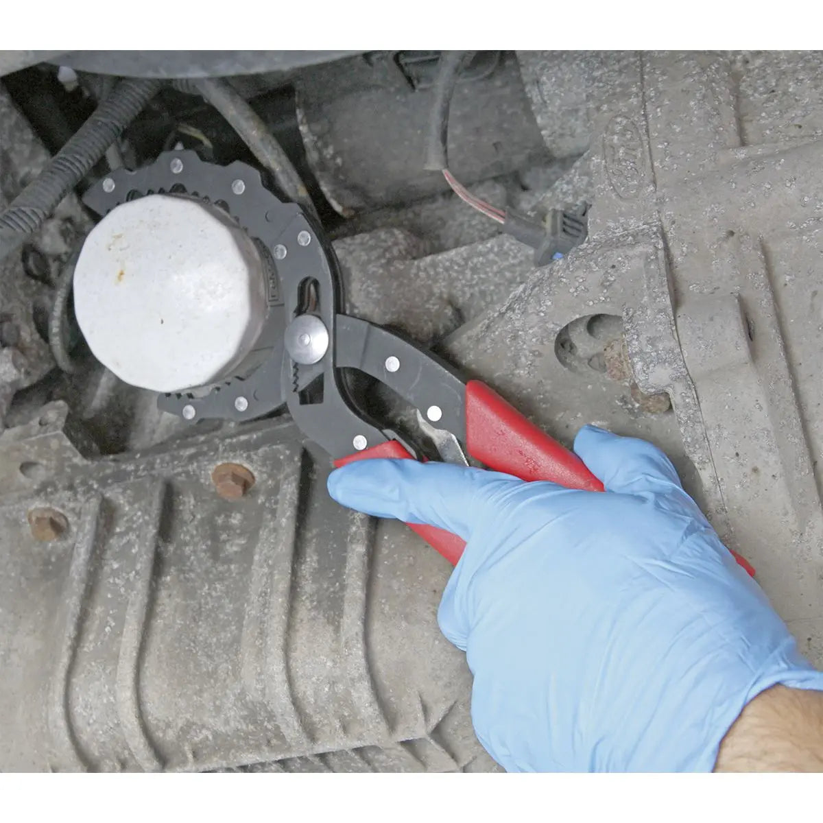 Sealey Auto-Adjusting Oil Filter Pliers Serrated Jaws Layered Steel