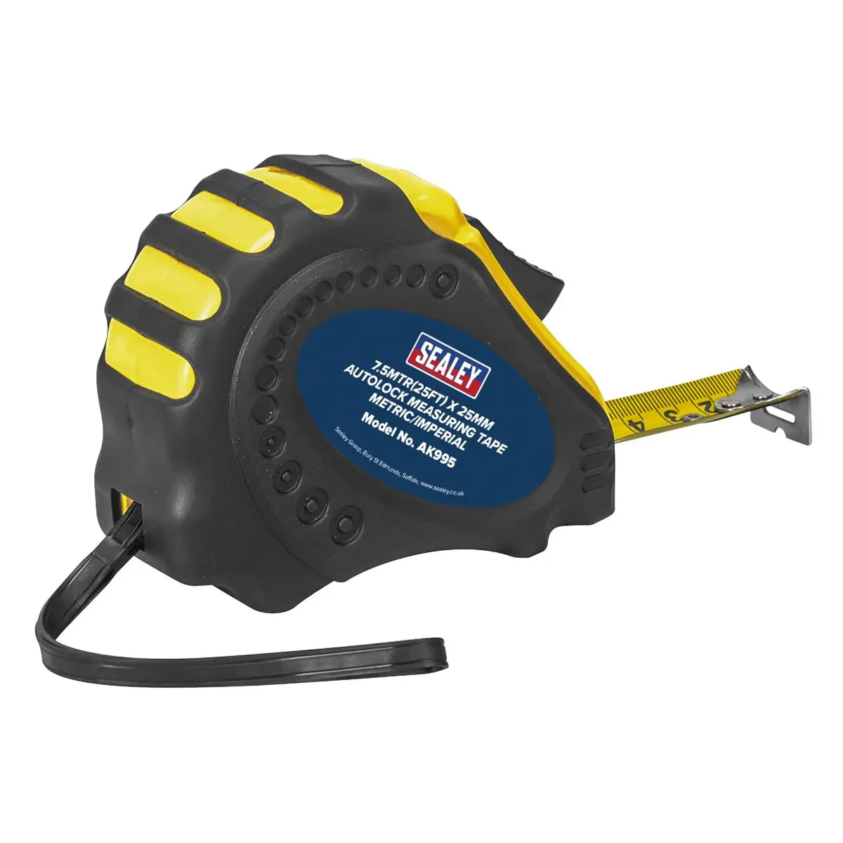 Sealey Auto Lock Tape Measure 7.5m(25ft) x 25mm - Metric/Imperial