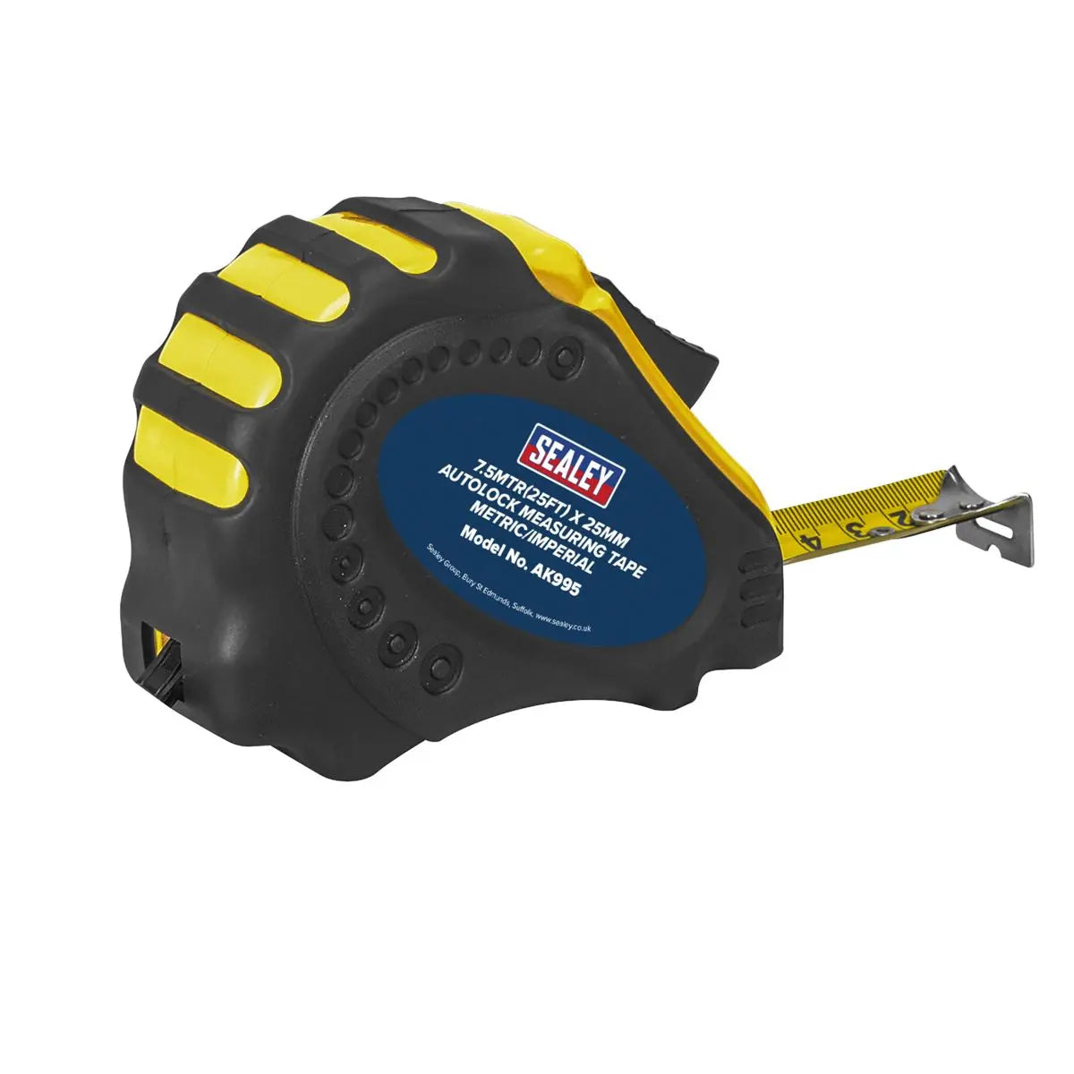 Sealey Auto Lock Tape Measure 7.5m(25ft) x 25mm - Metric/Imperial