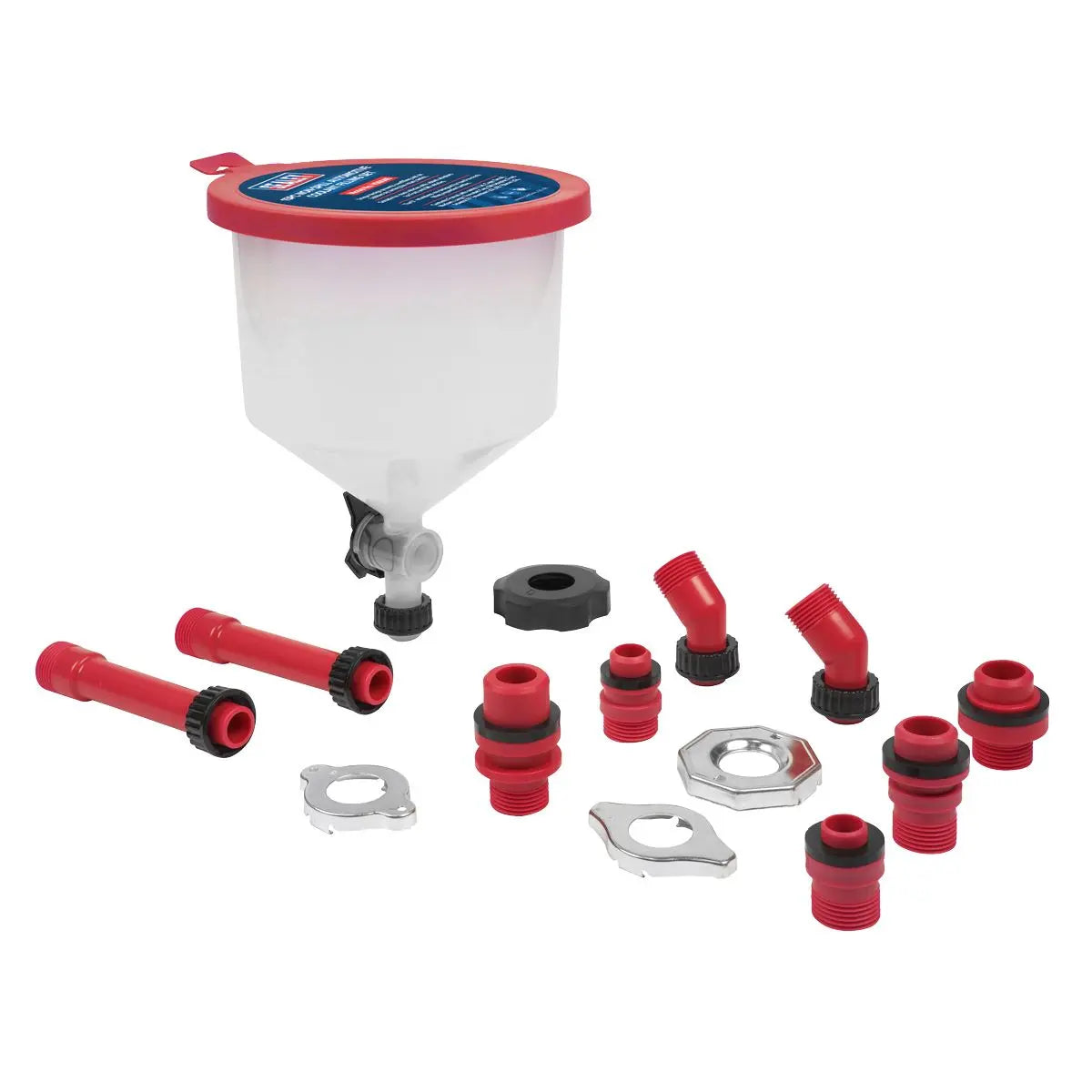 Sealey Automotive Coolant Filling Set Non-Spill 15pc White Rose Tools
