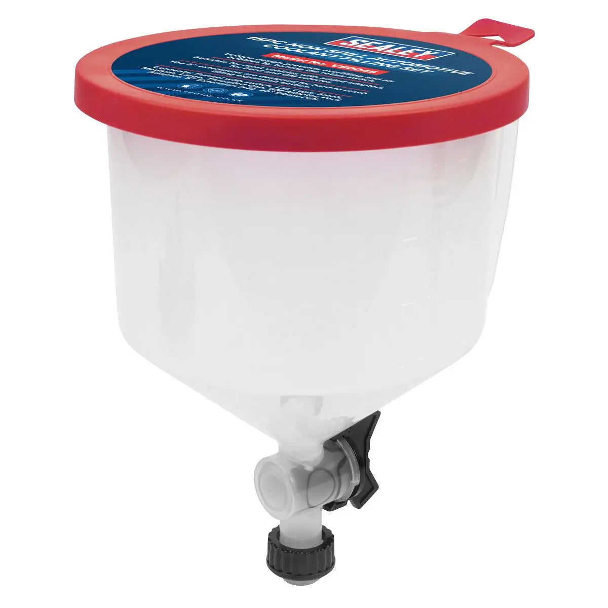 Sealey Automotive Coolant Filling Set Non-Spill 15pc White Rose Tools